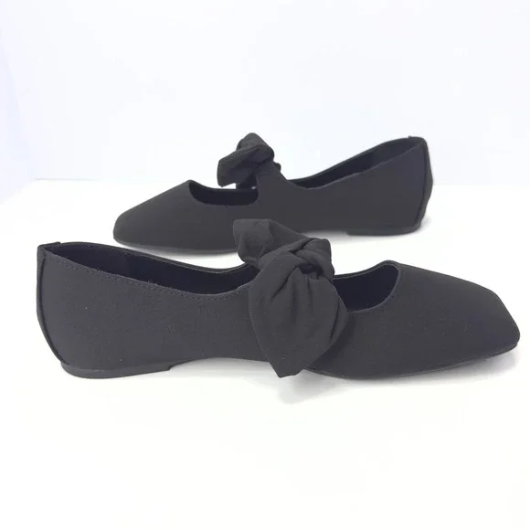 Journee Collection Women's Seralinn Bow Mary Jane Flats Black Size 9 NWT/BOX - Picture 1 of 7